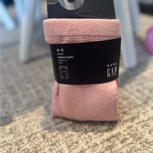 Baby GAP Pink Ribbed Tights for Girls